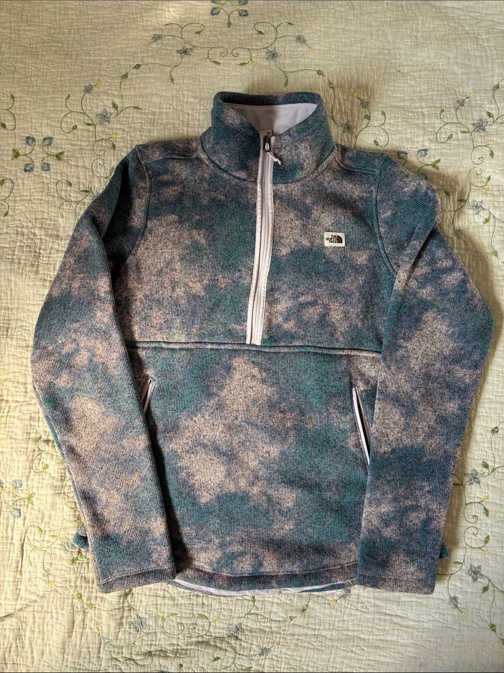 THE NORTH FACE Women's Crescent 1/4 Zip Pullover, Lavender Fog Glacier Dye Print